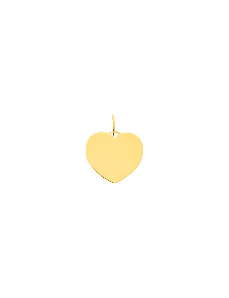 Médaille coeur plaque or 375/1000