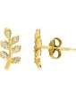 Boucles d'oreilles feuilles oxyde 375/1000