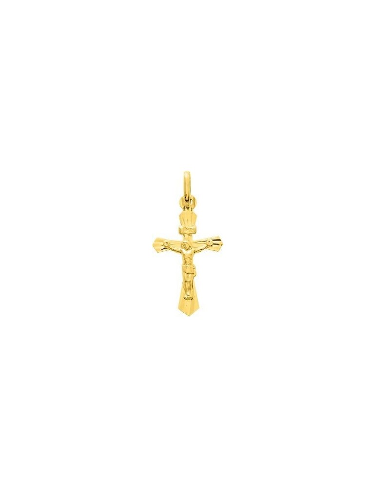 Médaille croix christ or jaune
