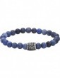Bracelet homme élastique boules bleues