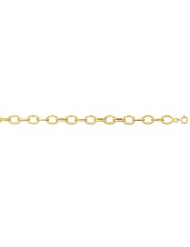 Bracelet maille forcats 8mm en or jaune 750/1000
