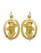 Boucles d'oreilles Madras entourage or jaune 750/1000