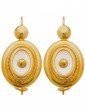 Boucles d'oreilles crochet ovale Nacre