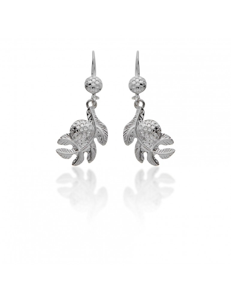 Boucles d'oreilles fruit à pain argent