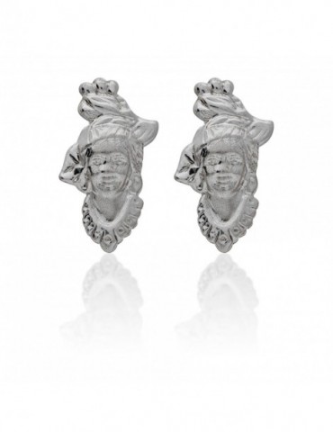 Boucles d'oreilles clous tête madras