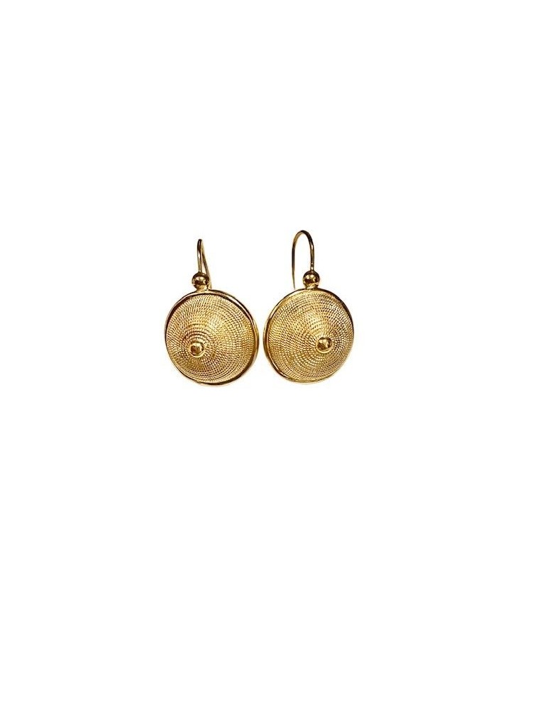 Boucles d'oreilles tété négresse satinée plaqué or Boucles d'oreilles tété négresse satinée plaqué or