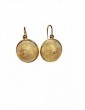 Boucles d'oreilles tété négresse satinée plaqué or