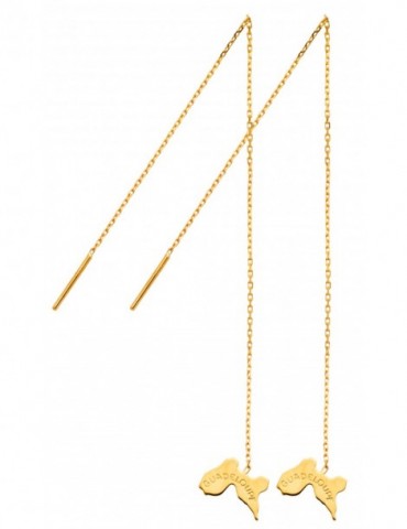BOUCLES D'OREILLES CHAINETTE GUADELOUPE