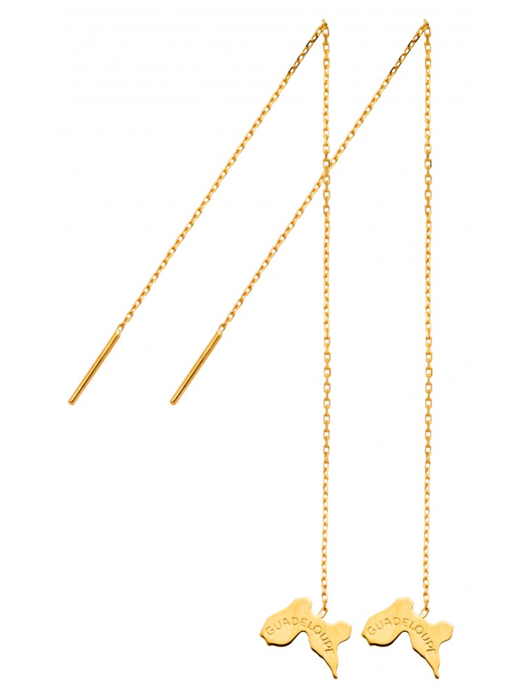 BOUCLES D'OREILLES CHAINETTE GUADELOUPE