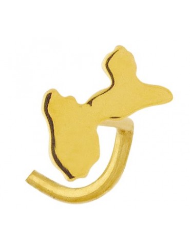 PIERCING NEZ CARTE GUADELOUPE OR 750/1000