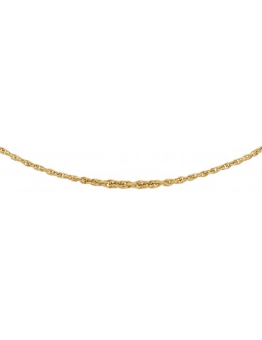 Collier forçat double or jaune 750/1000