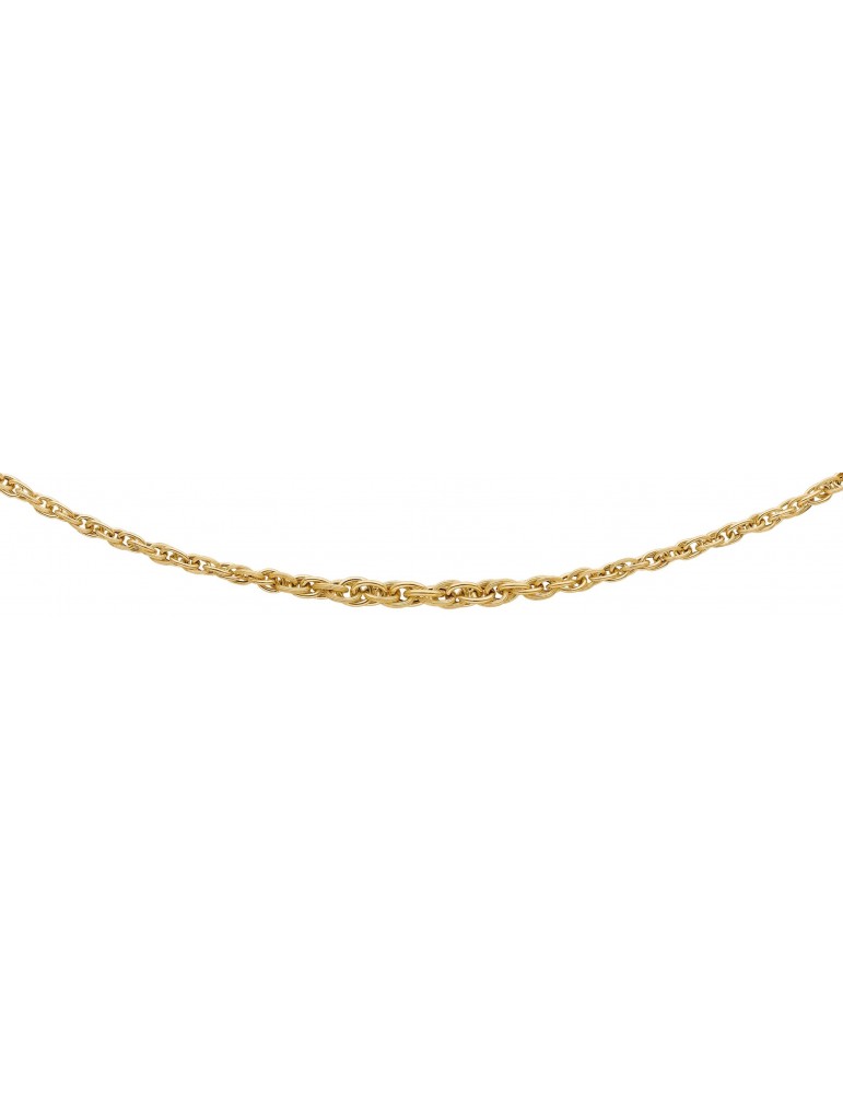 Collier forçat double or jaune 750/1000