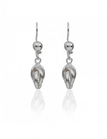 Boucles d'oreilles crochet forçat argent