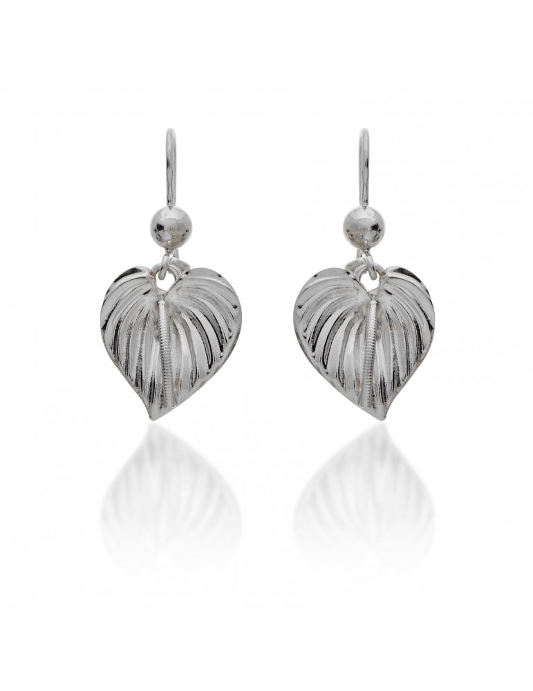 Boucles d'oreilles anthurium en crochet