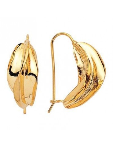 BOUCLES CARAMBOLES A BASCULE PLAQUÉ OR