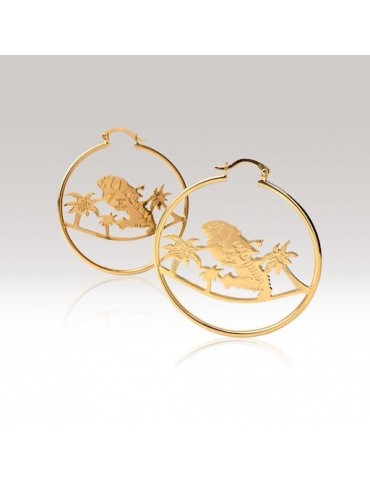 CRÉOLES CARTE MARTINIQUE PLAQUÉ OR