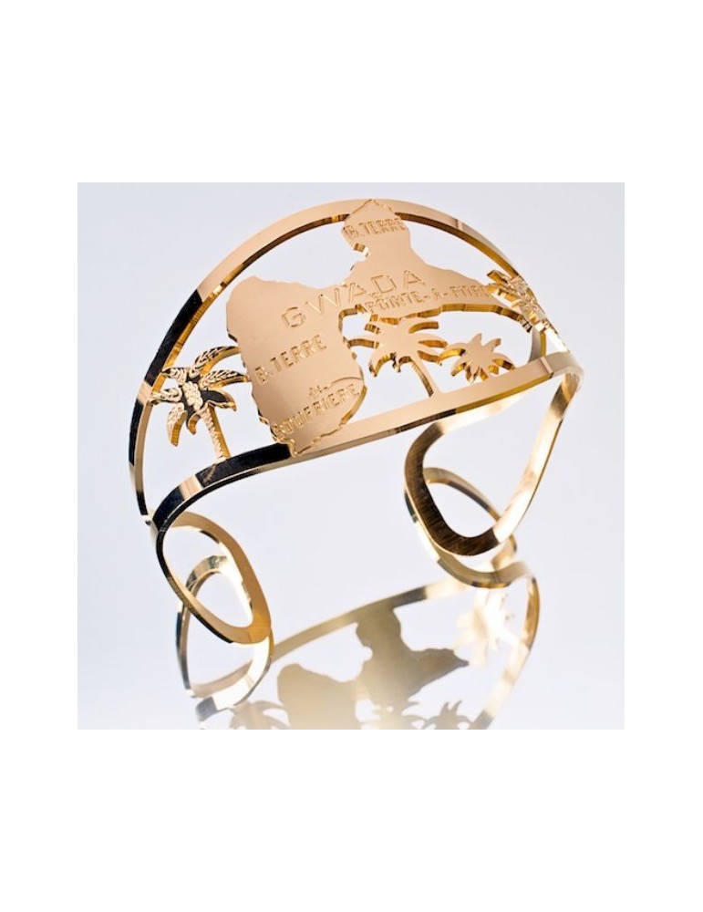BRACELET RIGIDE GUADELOUPE PLAQUÉ OR