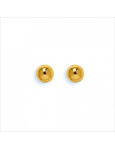 Boucles d'oreilles petite boules en jaune 750/1000