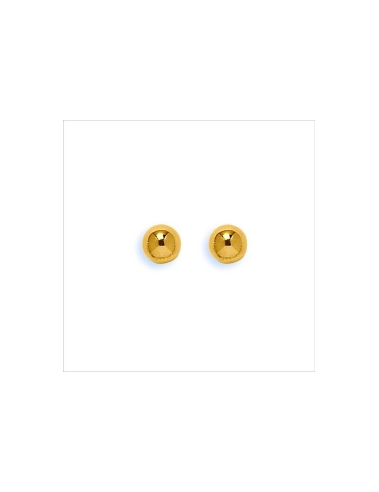 Boucles d'oreilles petite boules en jaune 750/1000