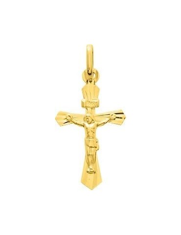 Médaille croix christ or jaune