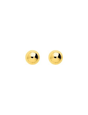 BOUCLES D'OREILLES BOULES OR JAUNE 750/1000
