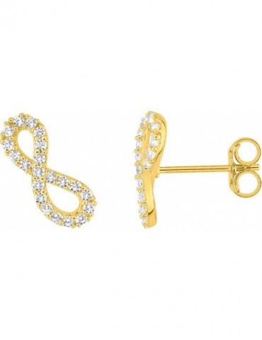 BOUCLES D'OREILLES INFINI OXYDE or 750/1000