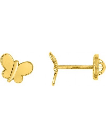 BOUCLES D'OREILLES PAPILLONS VIS OR 750/1000