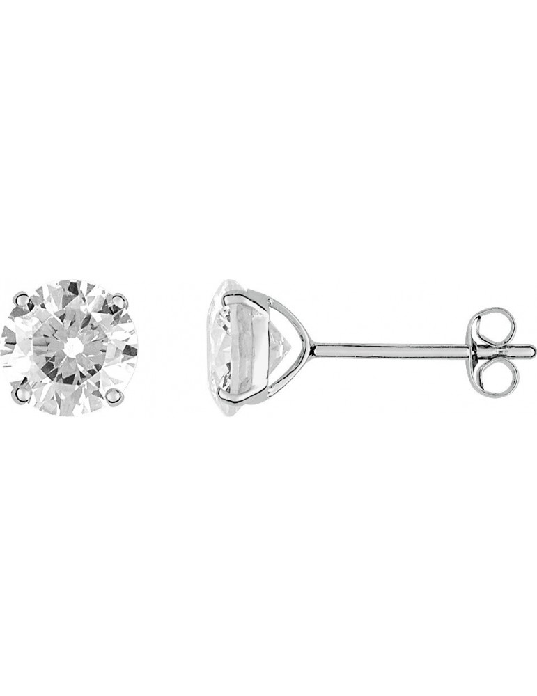 Boucles d'oreilles or blanc 750/1000
