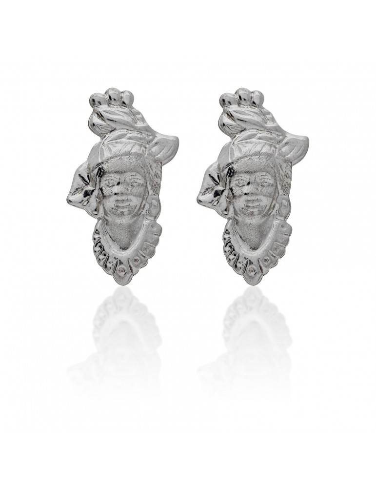 Boucles d'oreilles clous tête madras