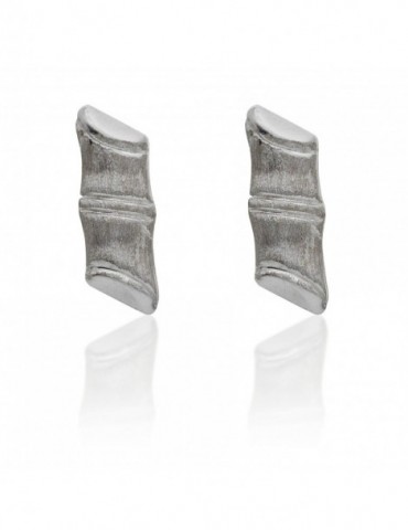 Boucles d'oreilles clous Bambou satinée