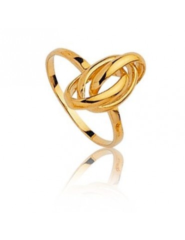 BAGUE NOEUD FORÇAT PLAQUÉ OR