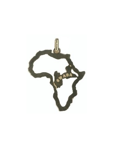 MÉDAILLE CARTE AFRIQUE:GUADELOUPE OR 375/1000