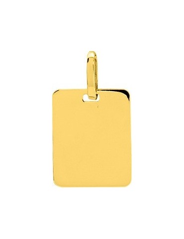 MÉDAILLE PLAQUE RECTANGLE OR 750/1000