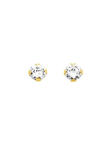 Boucles d'oreilles en or jaune 375/1000 et oxyde