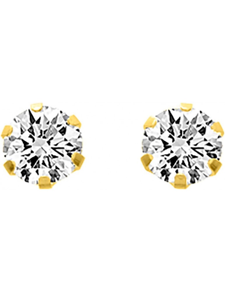 Boucles d'oreilles or 375/1000 oxyde de zirconium