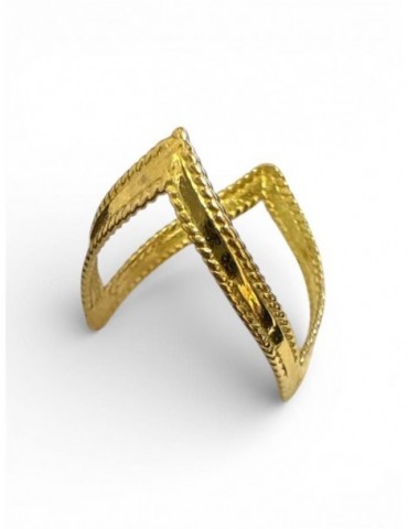Bague Africaine ciselée sur les cotés or jaune 750/1000