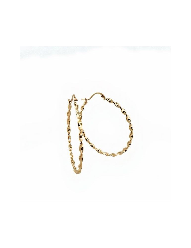 Créole torsade plaqué or