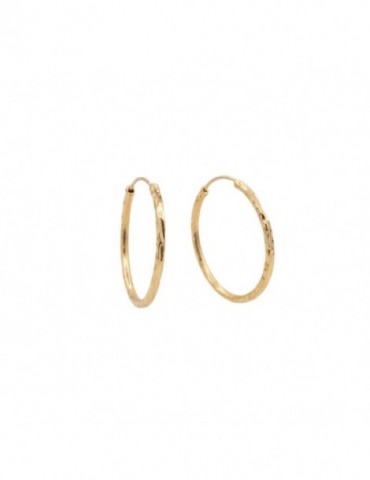 Créoles diamantées plaqué or