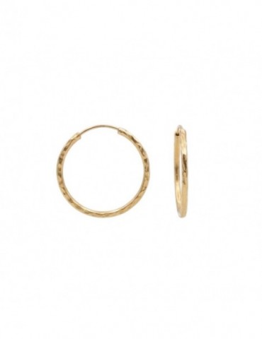 Créoles diamantées plaqué or