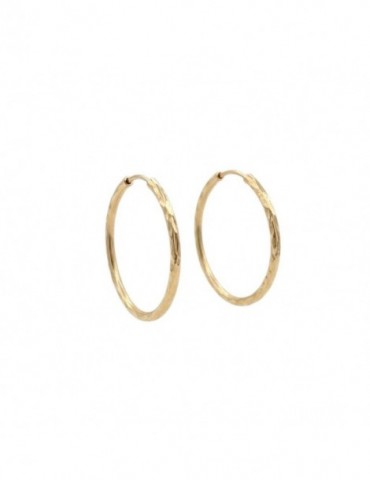 Créoles diamantées plaqué or