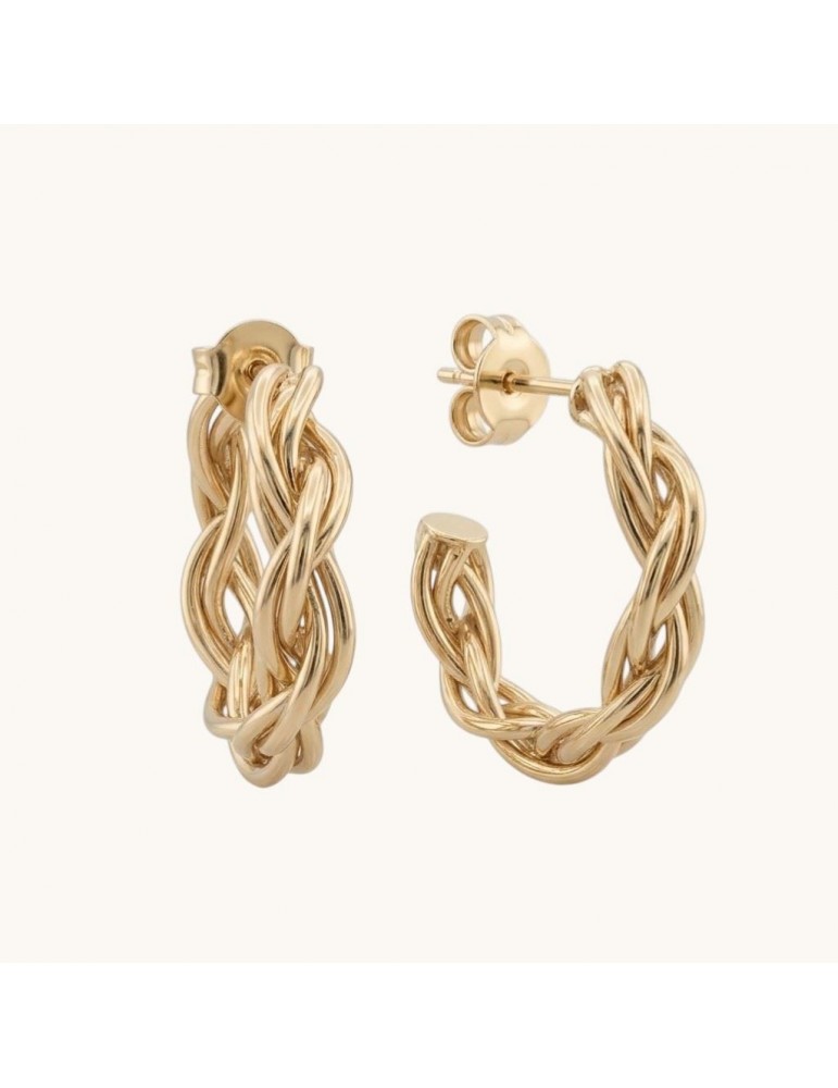 Créoles torsadées plaquée or