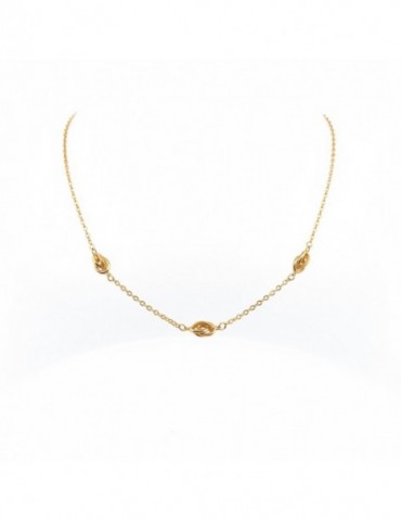 Collier noeud forcat Plaqué or