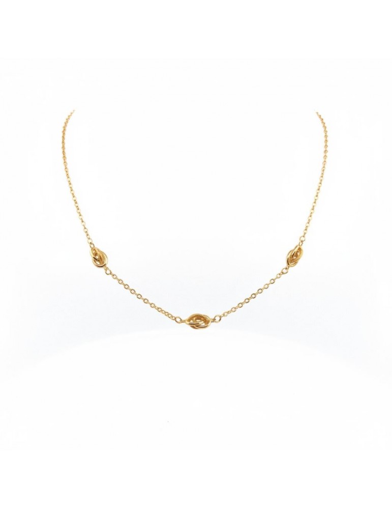 Collier noeud forcat Plaqué or
