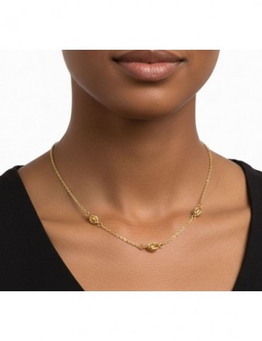 Collier noeud forcat Plaqué or