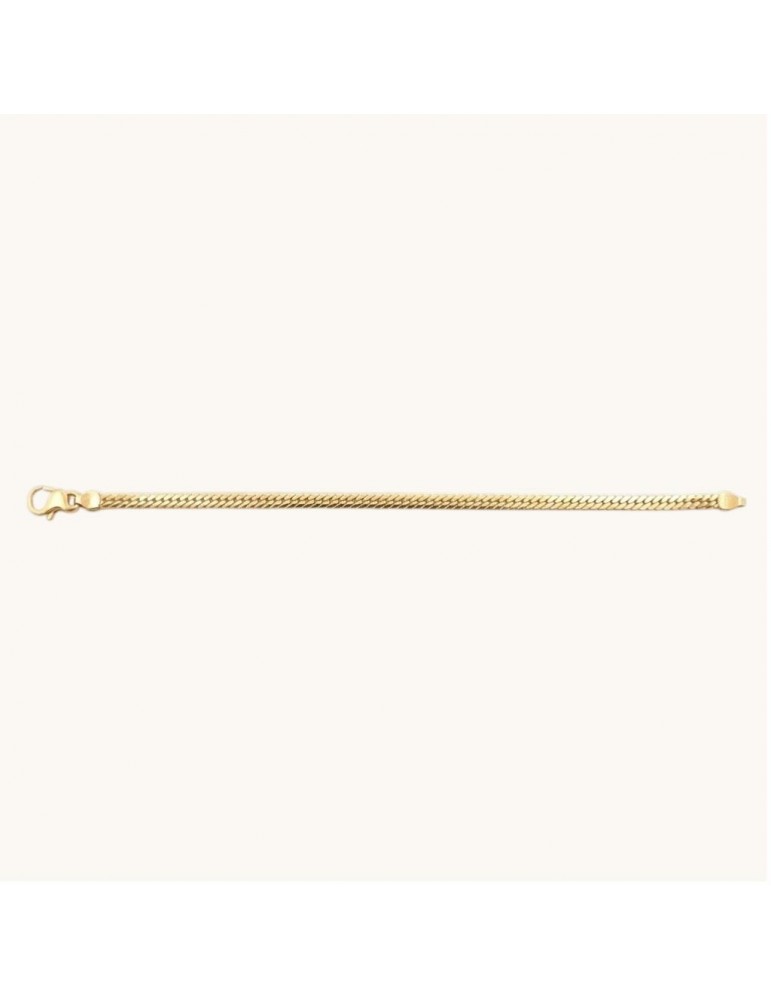 Bracelet maille anglaise creuse or 750/1000