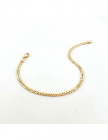 Bracelet maille anglaise creuse or 750/1000