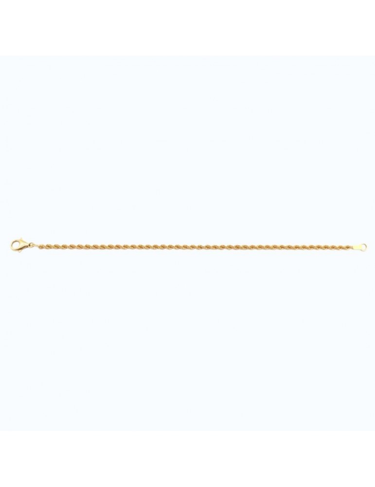 Bracelet Chaine corde torsade or 750/1000