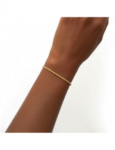 Bracelet Chaine corde torsade or 750/1000