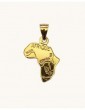 Pendentif carte Afrique plaqué or