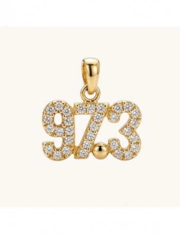 Pendentif département Guyane en plaqué or